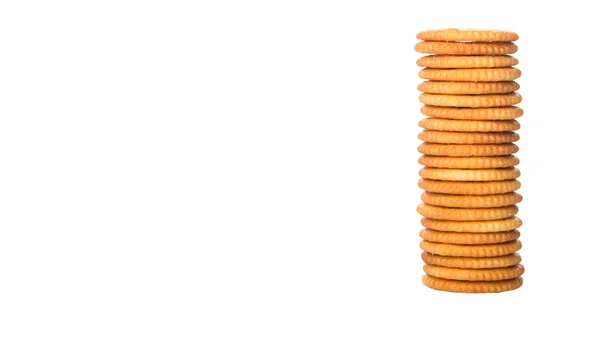 Round Salted Crackers — Stock Photo, Image