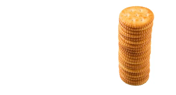 Round Salted Crackers — Stock Photo, Image