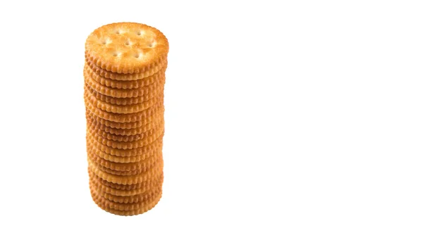 Round Salted Crackers — Stock Photo, Image