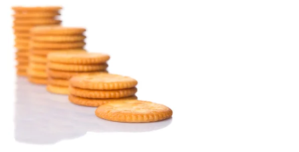 Galletas saladas redondas —  Fotos de Stock