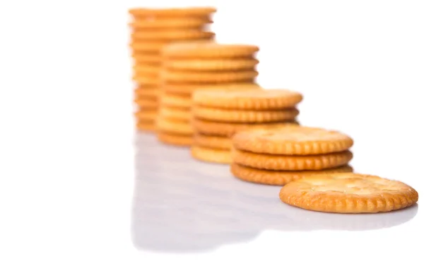 Kulaté slané sušenky — Stock fotografie