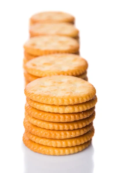 Bulat Crackers Asin — Stok Foto