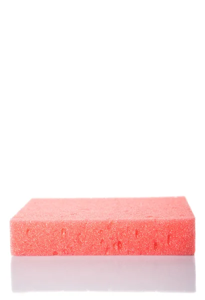 Red Dish Washing Sponge — Stock Photo, Image