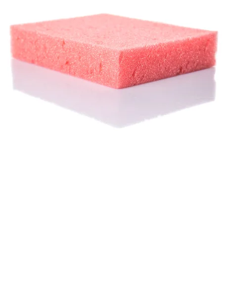 Red Dish Washing Sponge — Stock Photo, Image