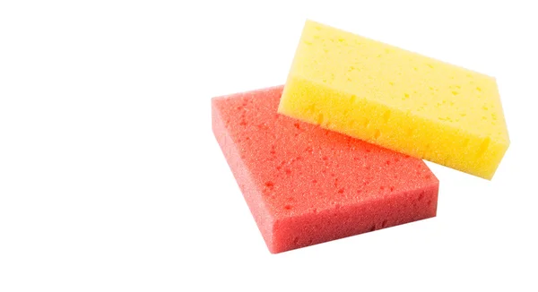 Red And Yellow Dish Washing Sponge — Stock Photo, Image