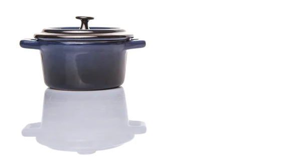 Blue Cocotte Pot — Stock Photo, Image