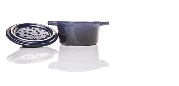 Blauwe Cocotte Pot — Stockfoto