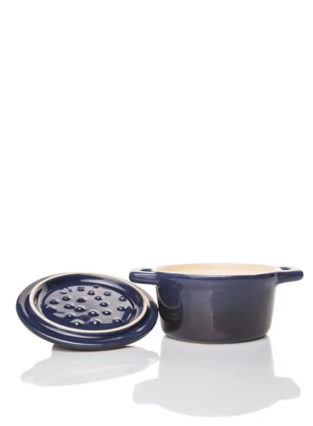 Blue Cocotte Pot — Stock Photo, Image