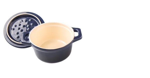 Blue Cocotte Pot — Stock Photo, Image