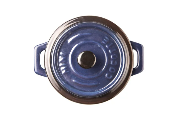 Blauwe Cocotte Pot — Stockfoto