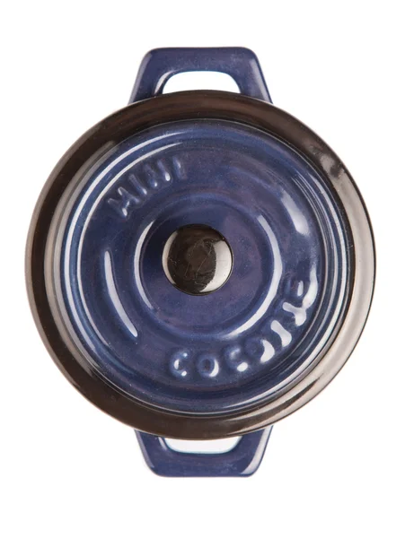 Mavi Cocotte Pot — Stok fotoğraf