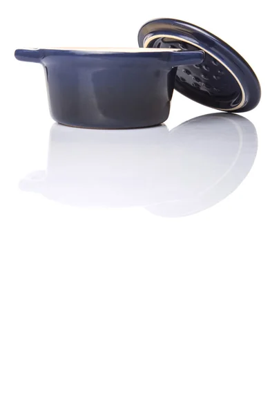 Kék Cocotte Pot — Stock Fotó