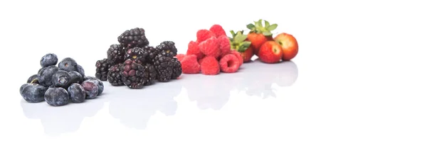 Strawberry, Blackberry, Blueberry and Raspberry — Stock Photo, Image