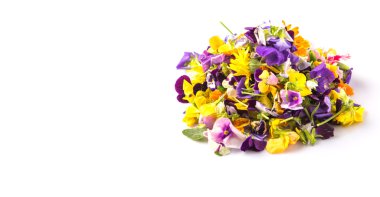 Mix yenilebilir çiçek salata