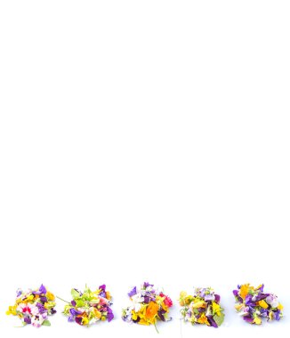 Mix yenilebilir çiçek salata