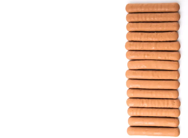 Sušenky čokoládové povrstvené prsty — Stock fotografie