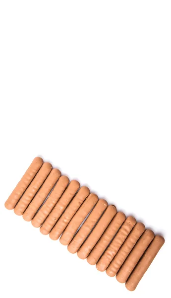 초콜릿 코팅된 손가락 비스킷 — 스톡 사진