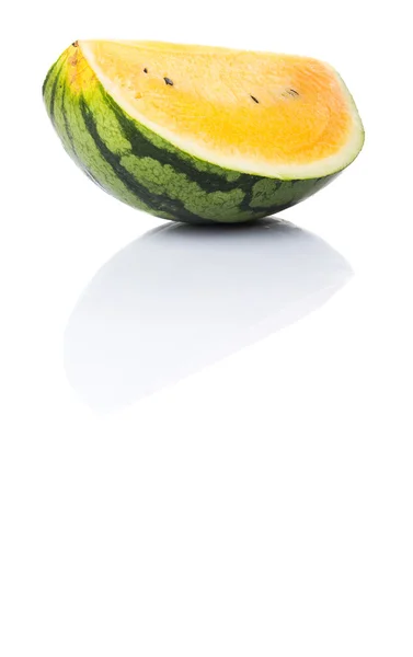 Yellow Watermelon Fruit White Background — Stock Photo, Image