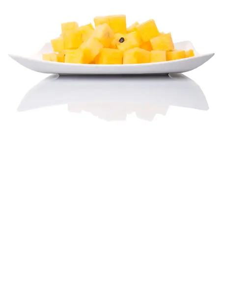 Розмір укусу жовтий кавун фрукти — стокове фото