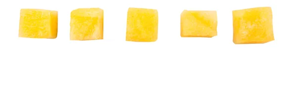 Bissgröße Gelbe Wassermelone Auf Weißem Hintergrund — Stockfoto