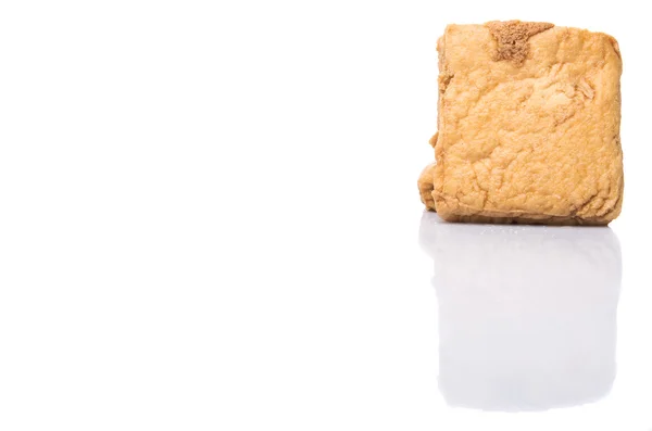 Homemade Fried Tofu White Background — Stock Photo, Image