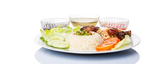 Nasi Ayam of kip rijst — Stockfoto