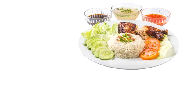 Nasi Ayam Or Chicken Rice — Stock Photo, Image