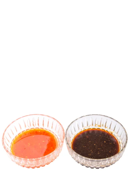 Domowy sos sojowy i sosem Chili — Zdjęcie stockowe