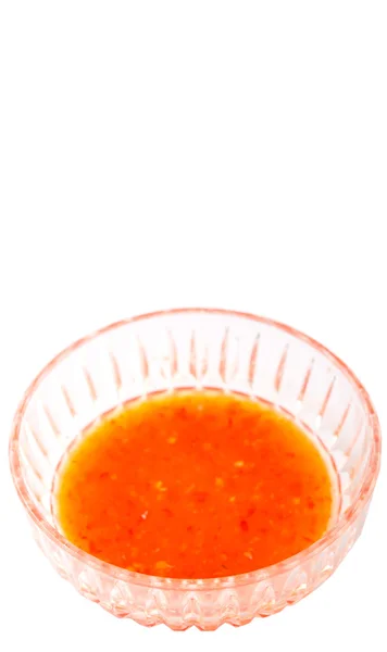 Homemade Chili Sauce Bowl White Background — Stock Photo, Image