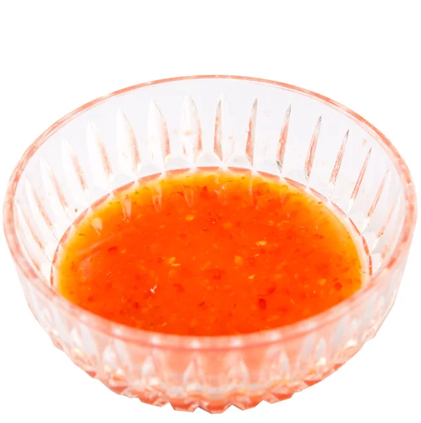 Homemade Chili Sauce Bowl White Background — Stock Photo, Image