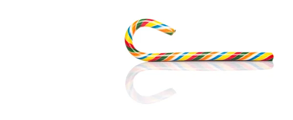 Canna multicolore di caramelle di Natale — Foto Stock