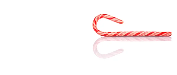 Canne à bonbons rouge et blanche de Noël — Photo