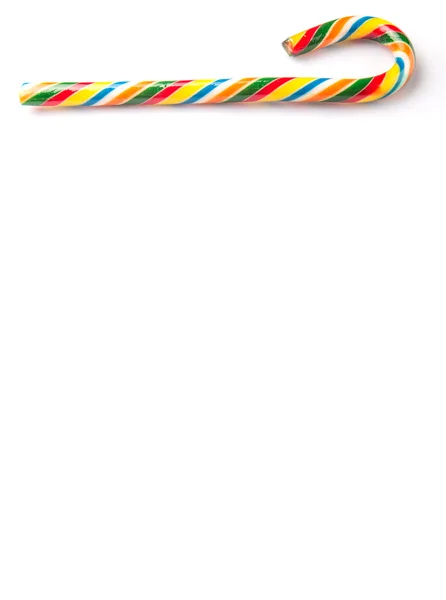 Multicolored Christmas Candy Cane — Stock Photo, Image