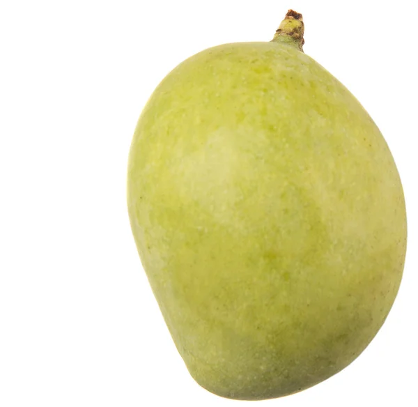 Grön Mango Över Vit Bakgrund — Stockfoto