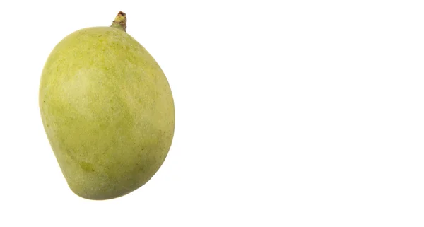 Groene Mango Witte Achtergrond — Stockfoto