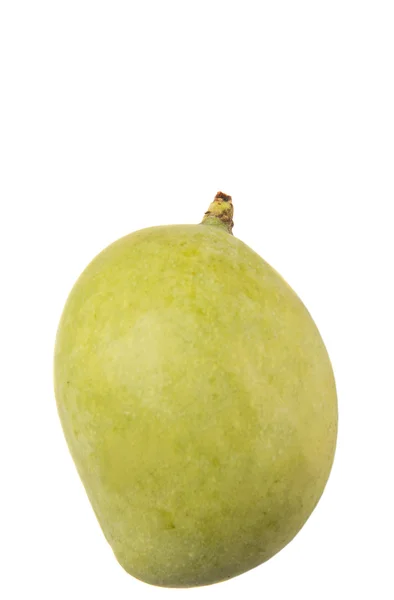 Groene Mango Witte Achtergrond — Stockfoto