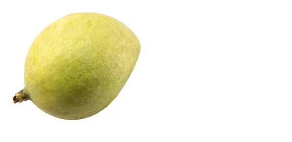 Groene Mango Witte Achtergrond — Stockfoto