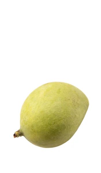 白い背景の上の緑のマンゴー — ストック写真