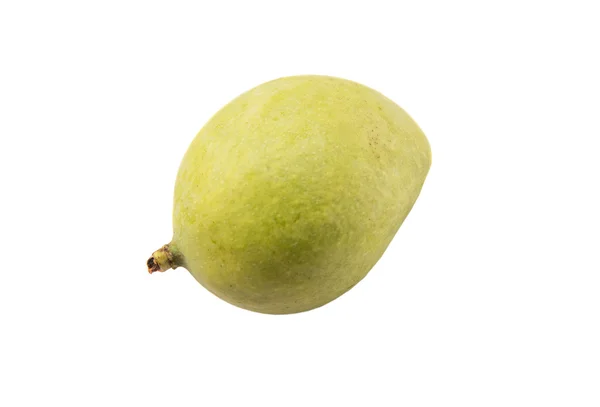 Groene Mango Witte Achtergrond — Stockfoto