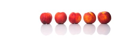 Nektarin meyve beyaz arka plan üzerinde