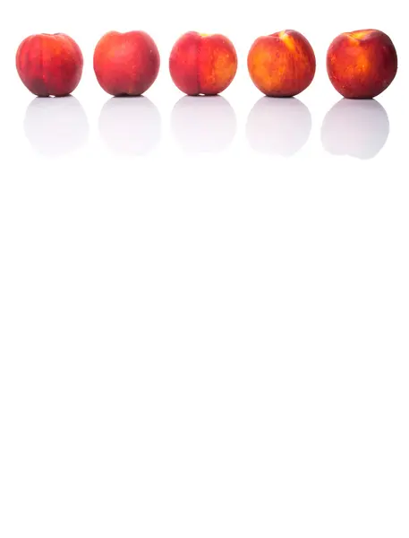 Nectarine Fruits White Background — Stock Photo, Image