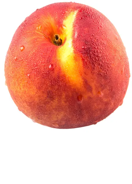 Fruits Nectarines Sur Fond Blanc — Photo