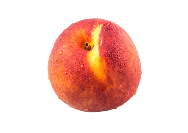 Nectarine Vruchten Witte Achtergrond — Stockfoto