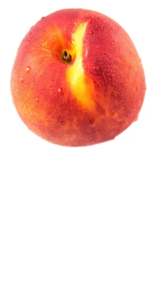 Fruits Nectarines Sur Fond Blanc — Photo