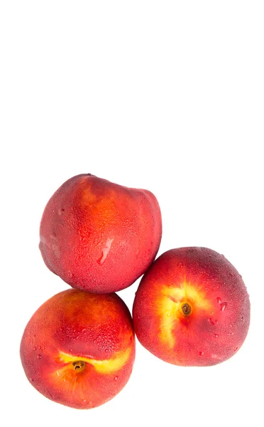 油桃果子在白色背景 — 图库照片