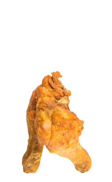 Smażony Kurczaka Podudzia Białym Tle — Zdjęcie stockowe