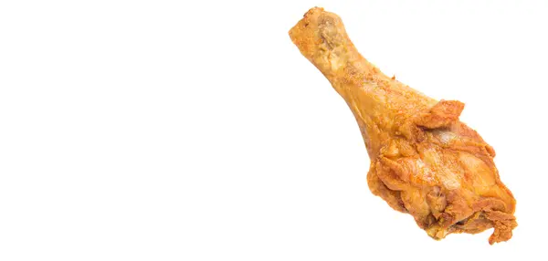 Rántott Csirke Alsócomb Felett Fehér Háttér — Stock Fotó