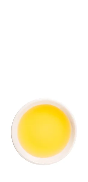 Pflanzliches Speiseöl in einer Keramikschüssel — Stockfoto