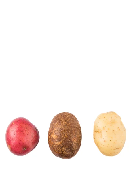 Red, Brown, Yellow Potatoes — Stock Photo, Image