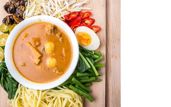 Malezya Curry noodle malzemeler — Stok fotoğraf